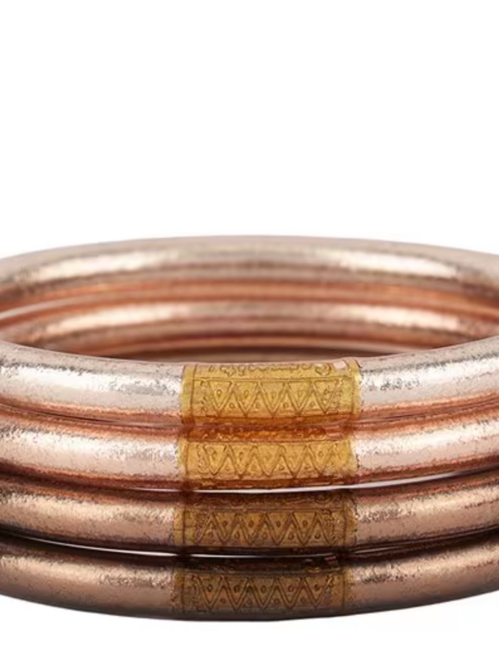 Budhagirl Fawn Stackable Bangles with Gold Accent - Women’s Bracelet Set
